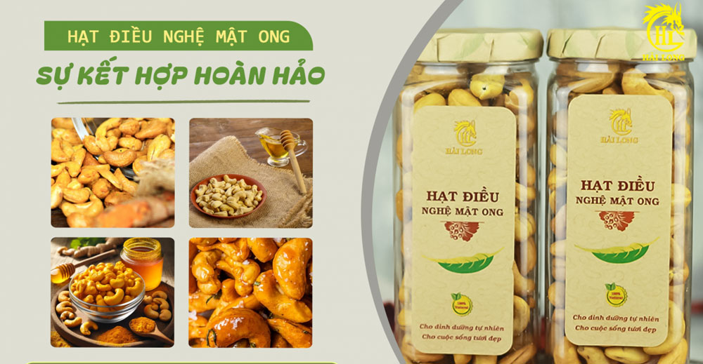 Hạt điều nghệ mật ong sự kết hợp hoàn hảo
